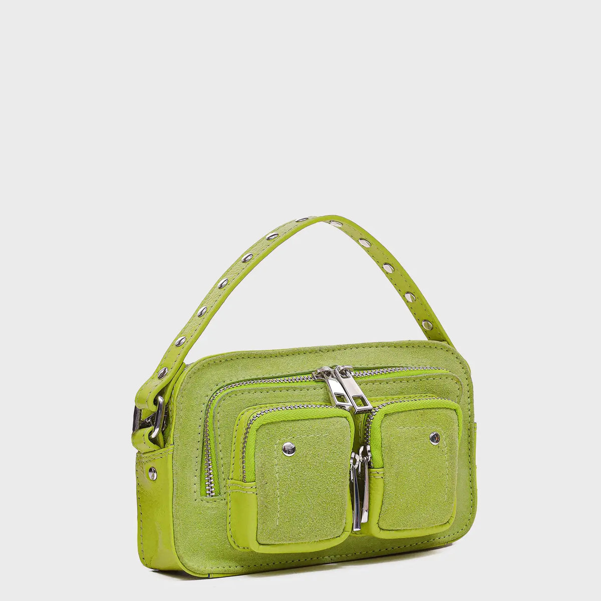Helena Wildleder Handtasche Limettengrün