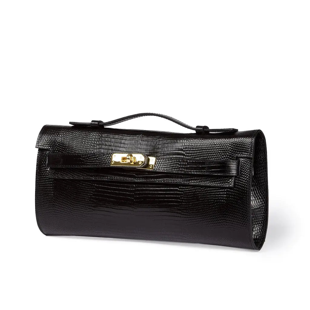 Jade Tejus Leder-Clutch mit Verschluss