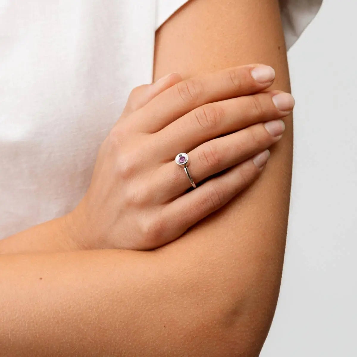 Silberring mit Amethyst