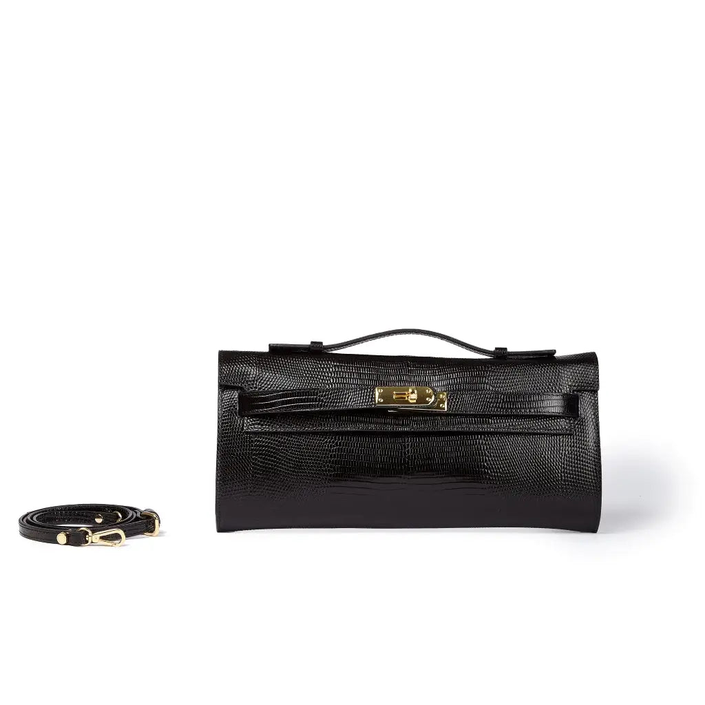 Jade Tejus Leder-Clutch mit Verschluss