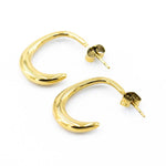 Edelstahl Creolen wasserfest | Damen Ohrringe 18k vergoldet 2,2cm | in Gold