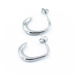 Edelstahl Creolen wasserfest | Damen Ohrringe 2,2cm Durchmesser | in Silber
