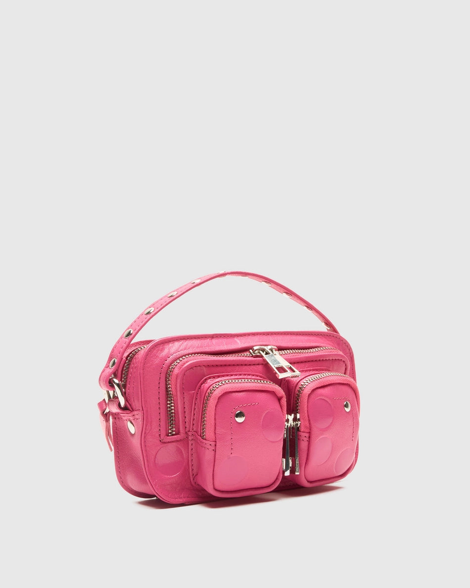 Helena Dot Ledertasche Mountain Fuchsia