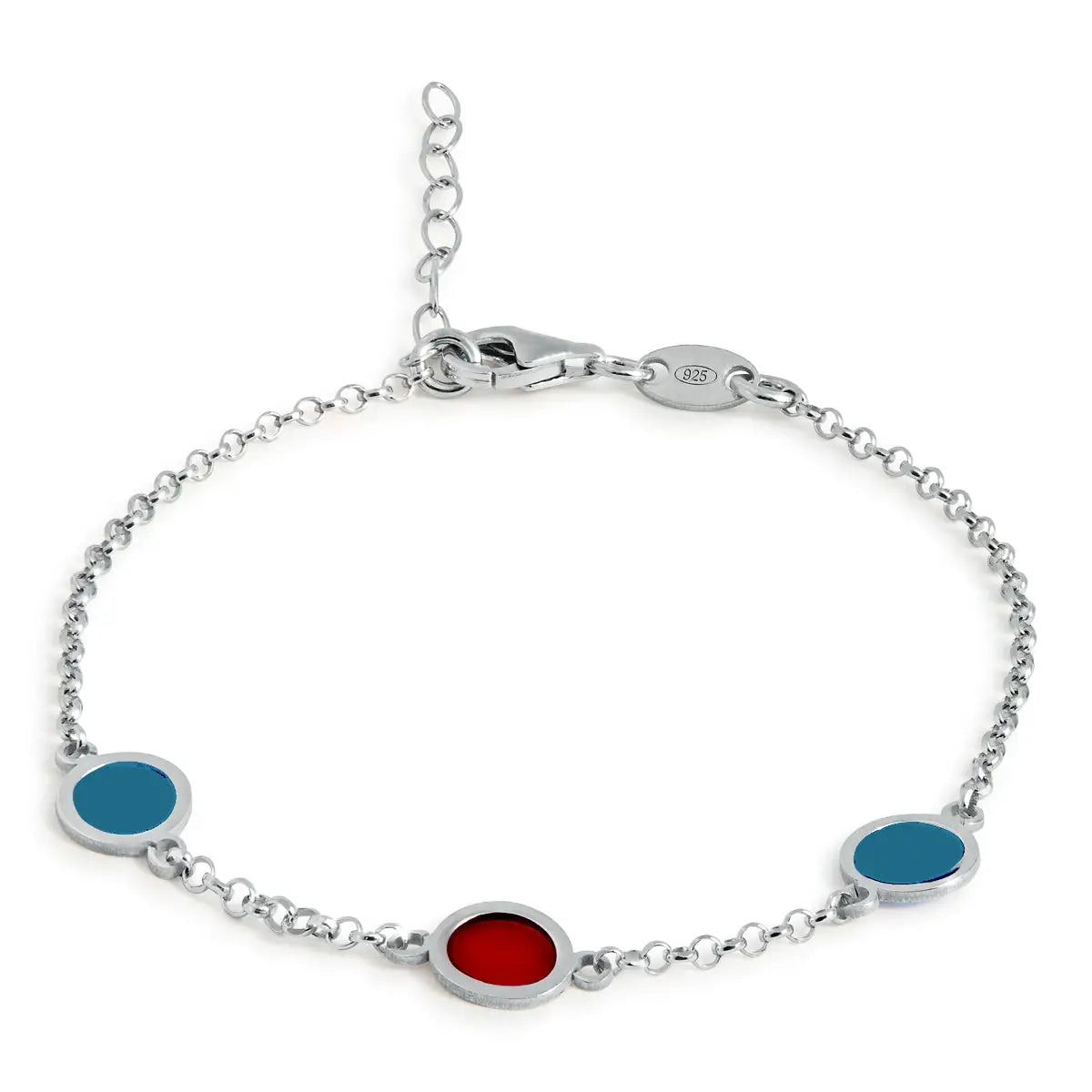 Kettenarmband mit Silberkreisen