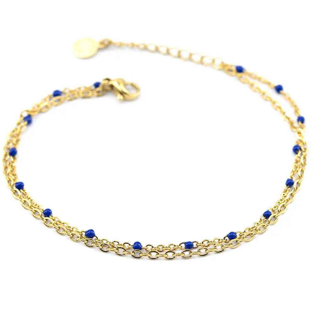 Wasserfestes Strand Armband Edelstahl Doppelstrang - Bund - Damen