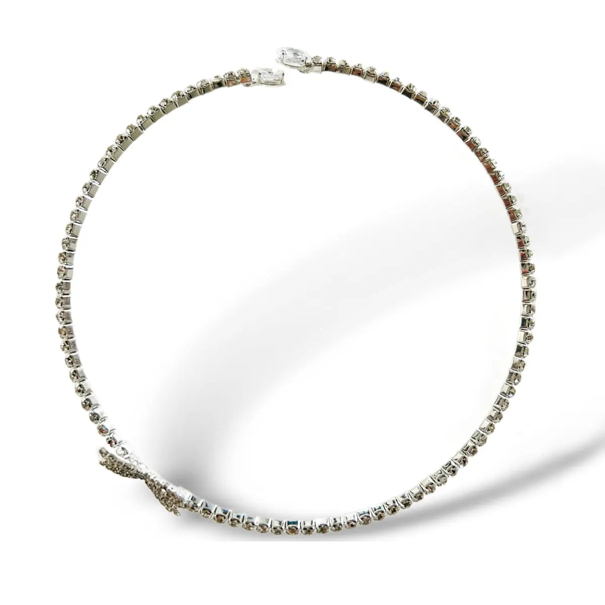 Tennis-Collier „Diamantblätter“