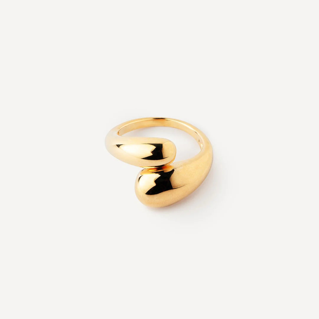Contrariè-Ring Gold – Verstellbarer Ring mit abgerundetem Design