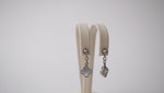 Hängende Kleeblatt Ohrringe aus Edelstahl mit weißem Zirkonia