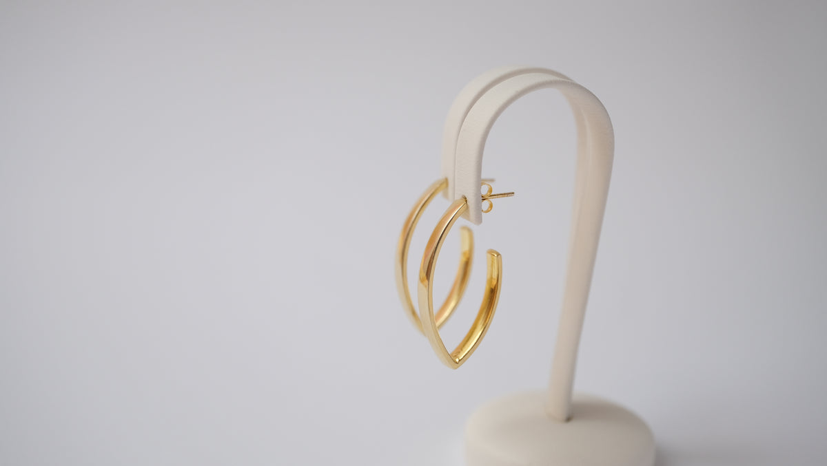 INKA Creolen Gold 925 Sterling Silber Ohrstecker