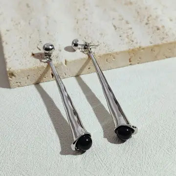 Tropfenohrringe mit schwarzem Onyx