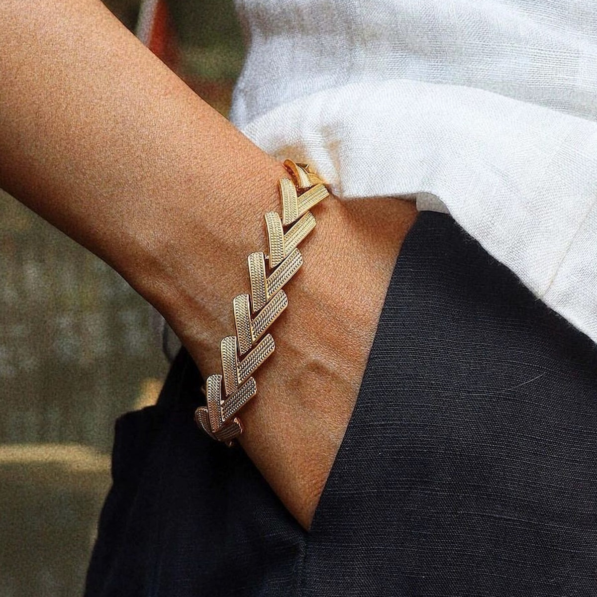 Vintage Gliederarmband Gold-Optik