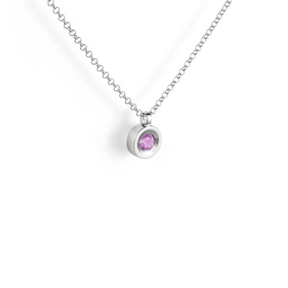 Kleiner Anhänger aus Silber und natürlichem Amethyst