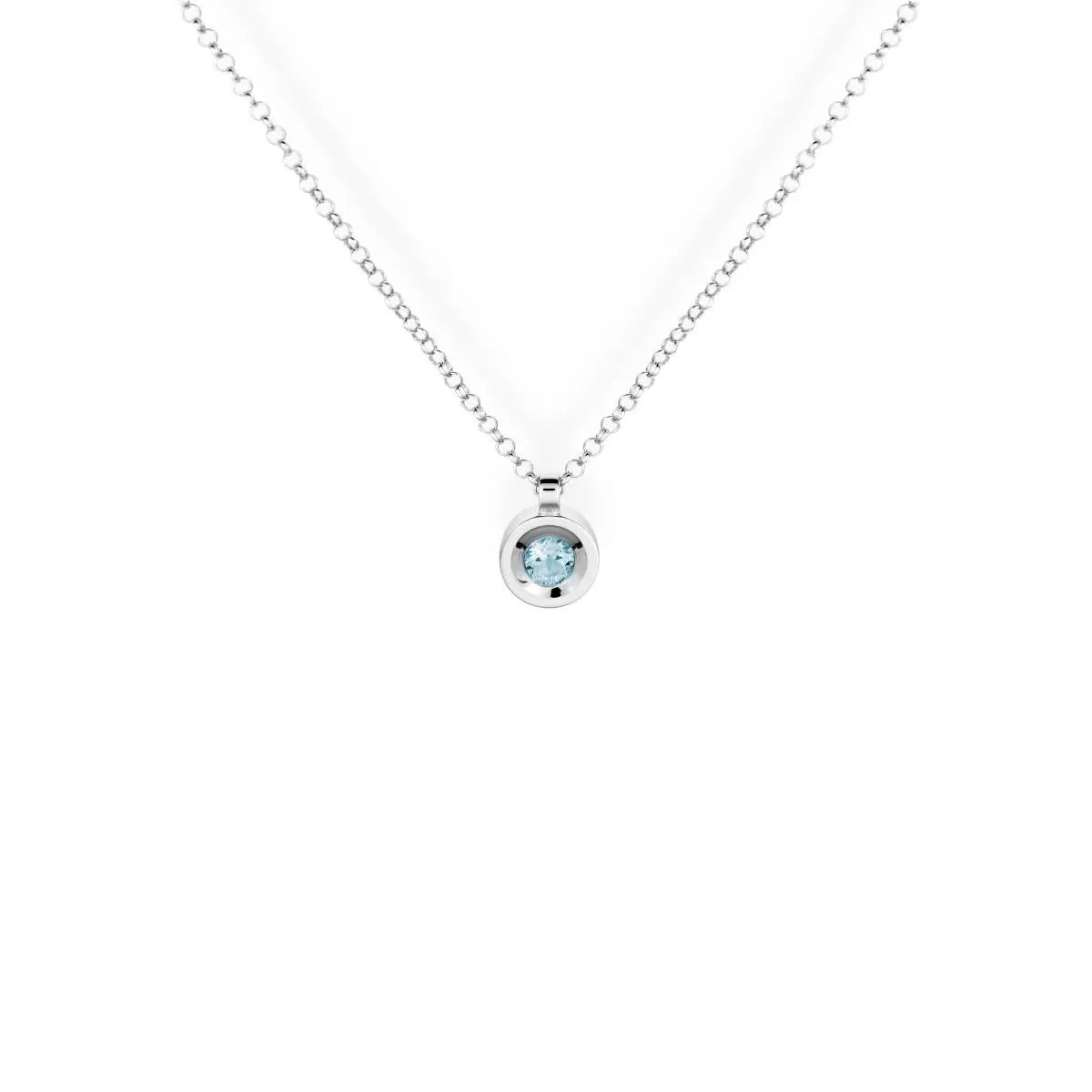 Kleiner Anhänger aus Silber und natürlichem blauem Topas