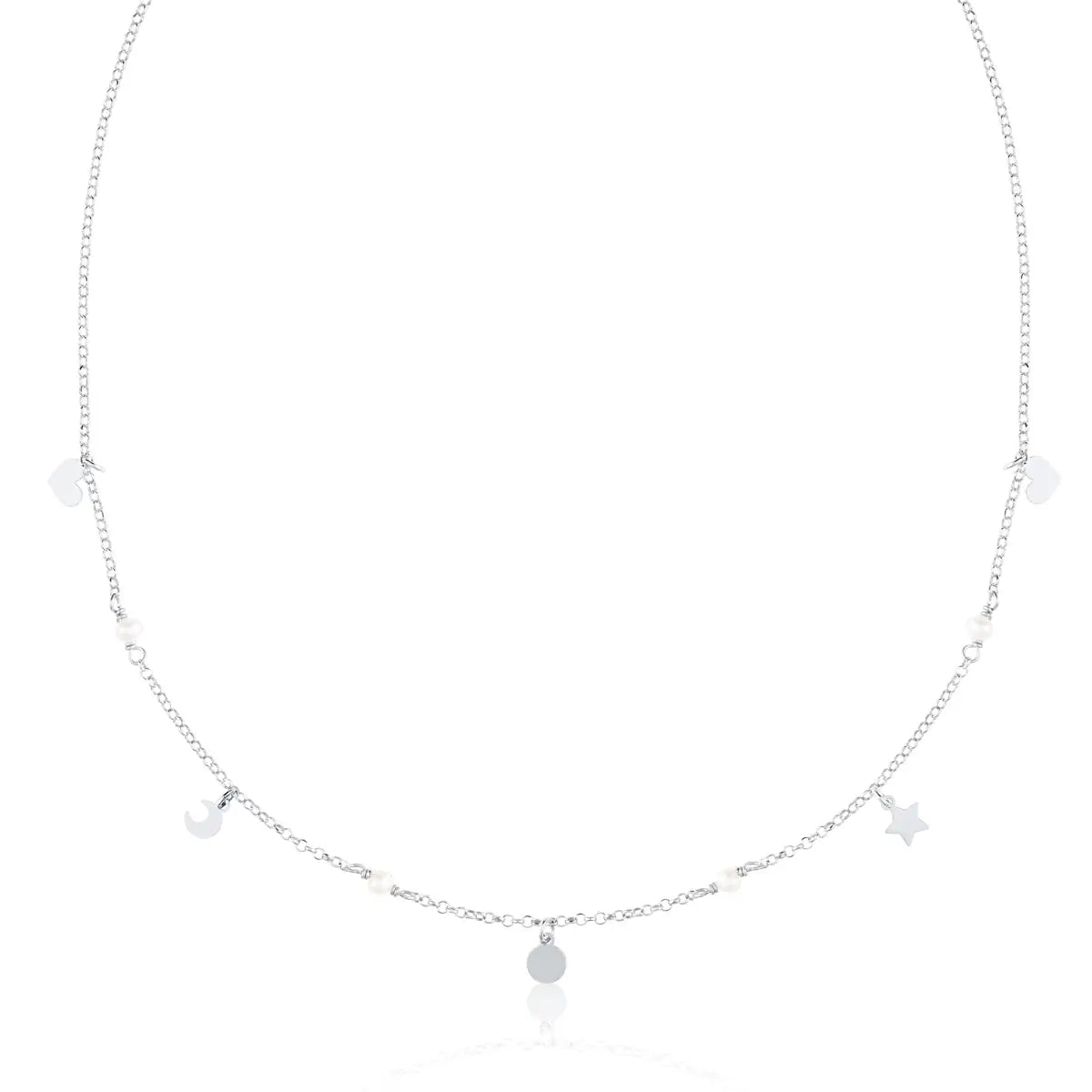 Halskette mit mini Charms und Perlen